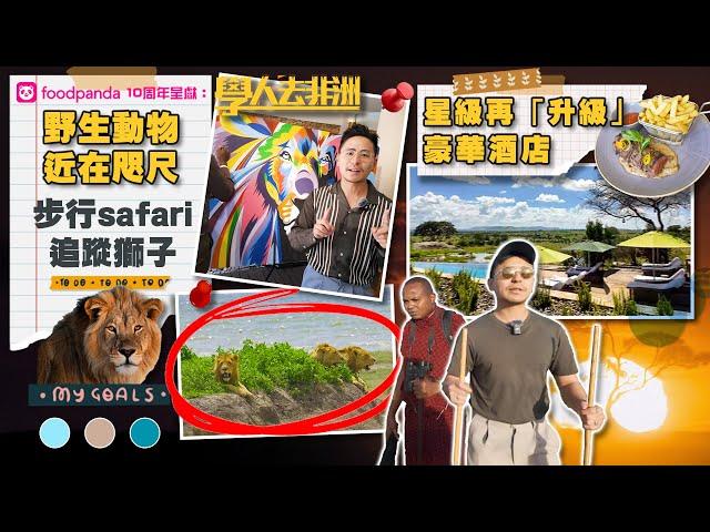 星級再「升級」豪華酒店 野生動物近在咫尺  唔怕死步行safari追蹤獅子 ｜ foodpanda 10周年 呈獻：學人去非洲 ｜ EP6 ｜ 袁學謙 ｜ 非洲 ｜ HOY TV