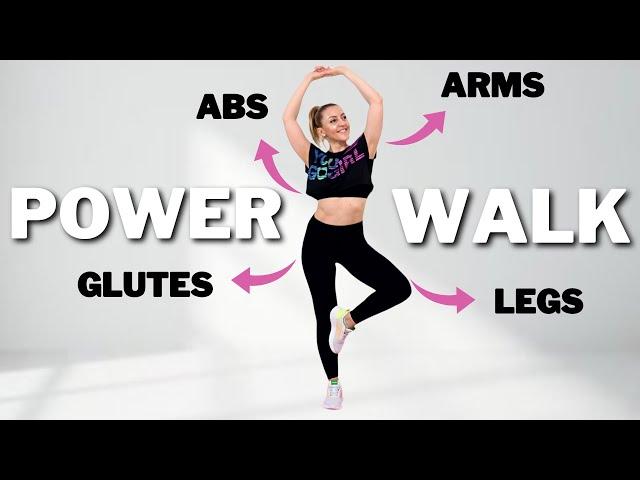 50 MIN POWER WALK for WEIGHT LOSSALL STANDINGKNEE FRIENDLYFULL BODY BURN