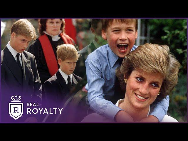 What Happened To Prince William & Prince Harry After Diana's Death? | Royal Children | Real Royalty