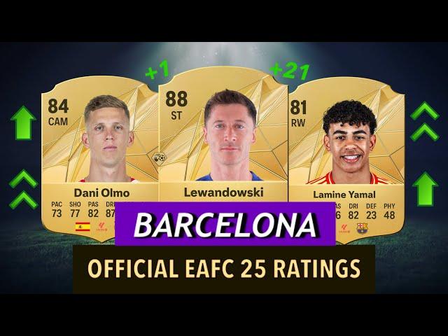 EAFC 25 / BARCELONA OFFICIAL PLAYER RATINGS ️ (FIFA 25) ft. Lewandowski, Olmo, Yamal…