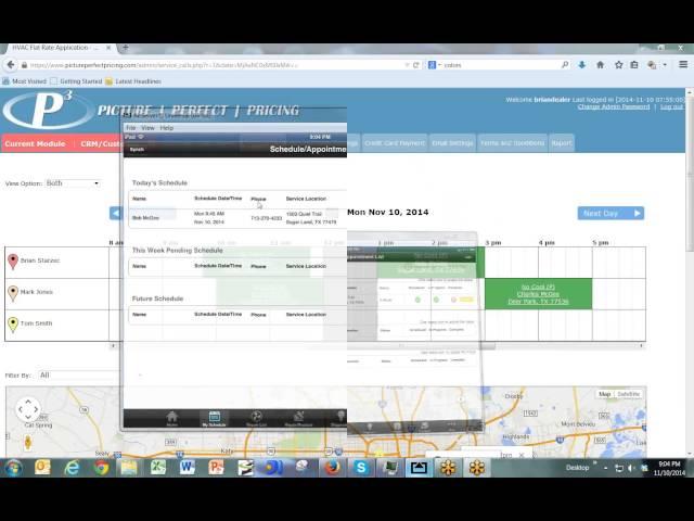 HVAC Flat Rate  - Real Time Status Update from the Field