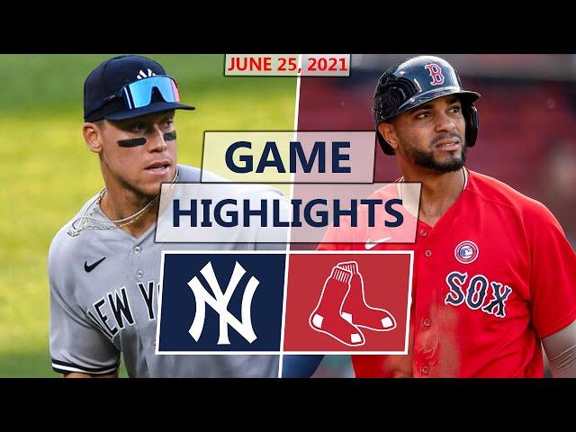 New York Yankees vs. Boston Red Sox Highlights | June 25, 2021 (German vs. Pérez)