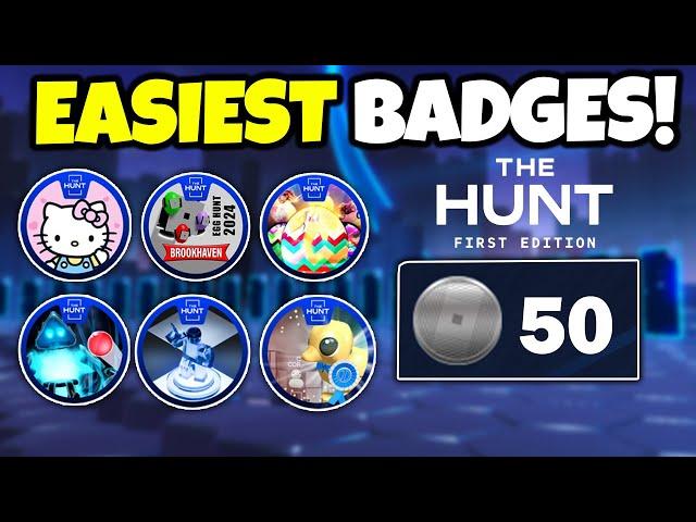 EASIEST BADGES TO CLAIM in THE HUNT ROBLOX