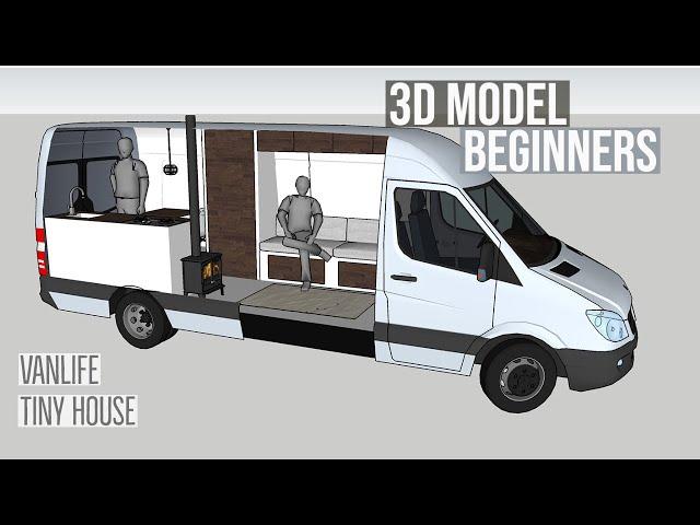 How to plan & design your Van Conversion in SketchUp l Free - Beginner Tutorial (2021)