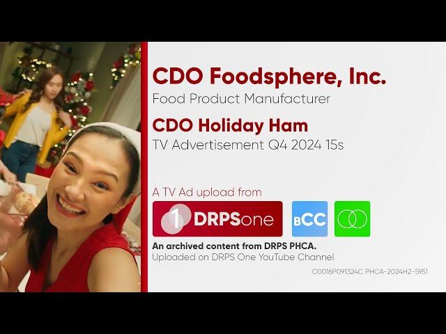 CDO Holiday Ham TV Ad Q4 2024 15s (Philippines) [BCC/ST]