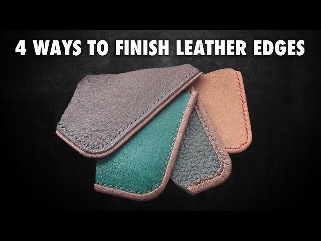 Four ways to finish edges | Leather crafting tutorial