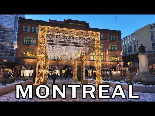 Exploring Christmas Lights in Downtown Montreal - December 2024