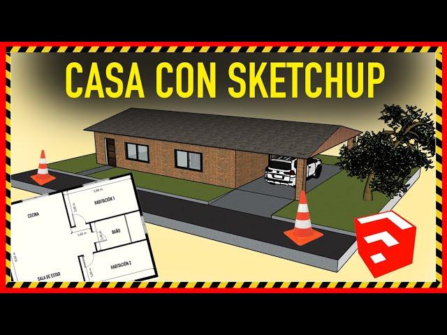 Cómo hacer una casa en SketchUp - Arquitectura - Muy fácil