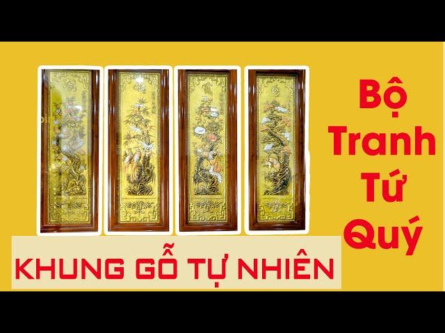 Lý do chọn chọn tranh Tứ quý bằng đồng - Bộ tranh Tùng Cúc Trúc Mai khung gỗ tự nhiên