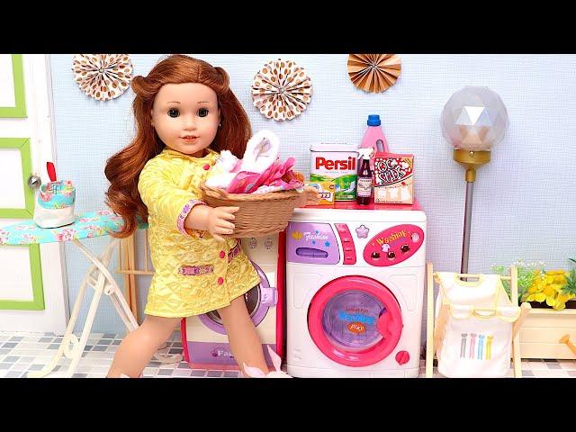 22 min mind-blowing Play Dolls house chores adventures for kids!