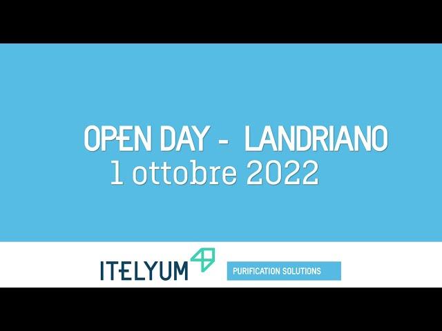 1 ottobre 2022 - Open Day a Itelyum Purification