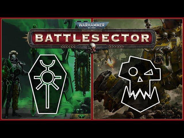 Warhammer 40,000: Battlesector - 2000 Point Skirmish: NECRONS Vs ORKS on Imperial Ruins