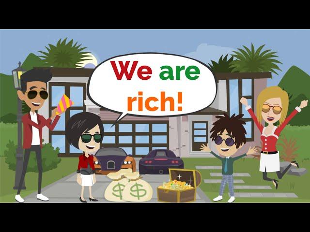 Lisa wins the Lottery! | Basic English conversation | Learn English | Like English