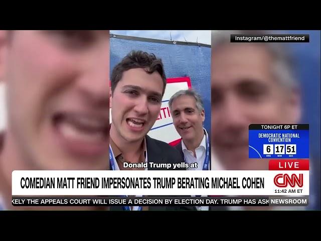 Matt Friend debuts TIM WALZ impression & cracks up CNN host with Trump, Bill Maher impression at DNC