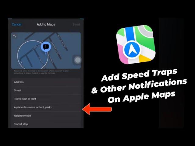 Add Speed Traps & Other Traffic Notifications on iPhone Apple Maps