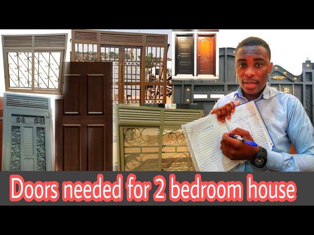 Cost of Doors and Windows on 2 bedroom house in Uganda || ebeyyi yenzijji namadinisa