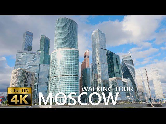 Moscow - Walking Tour - Part 1 - Russia - 4K 60fps- City Walk With Real Ambient Sounds