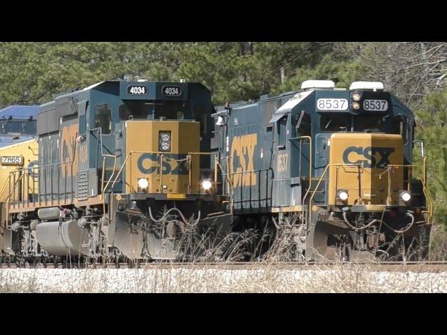 [4U] 9 CSX Trains On a Great Sunday Afternoon, Athens - Elberton, GA, 02/19/2017  ©mbmars01