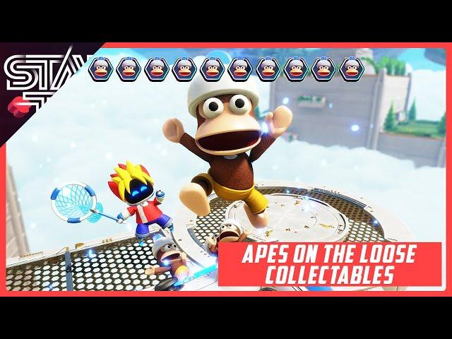 Astro Bot - Apes On The Loose Collectables Locations