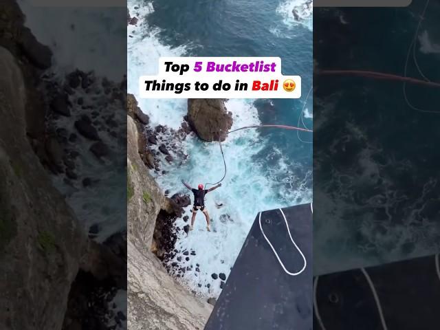 Top 5 Bucketlist things to do in Bali #bali #travel #holidayscrowd #baliadventure #bunjeejumping