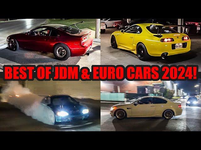 BEST of JDM and EURO CARS Compilation 2024! (2-Stepping, Drifts, Burnouts, and FLAMES!)