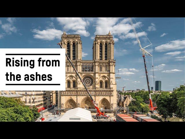 LTM cranes assist in the reconstruction of Notre-Dame | Liebherr