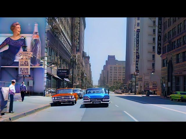 Los Angeles 1960s, Hollywood and Downtown | 4k and Remastered