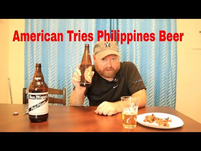 American Tries Philippines Beer and Snacks for first time.