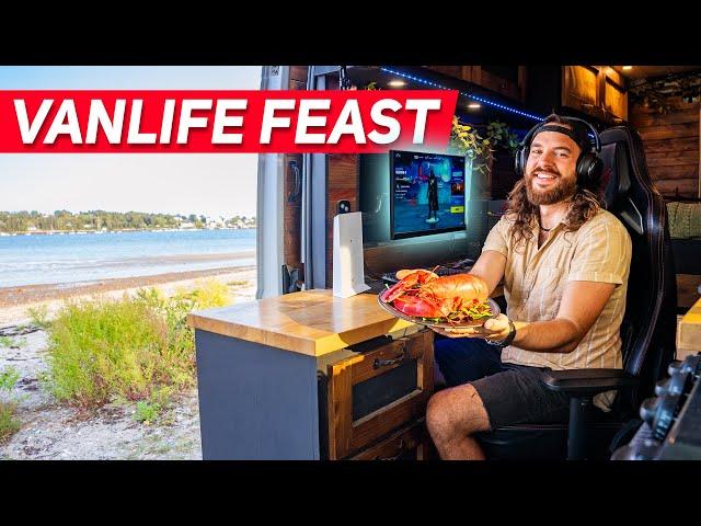 Vanlife Lobster Feast and Beach Camping