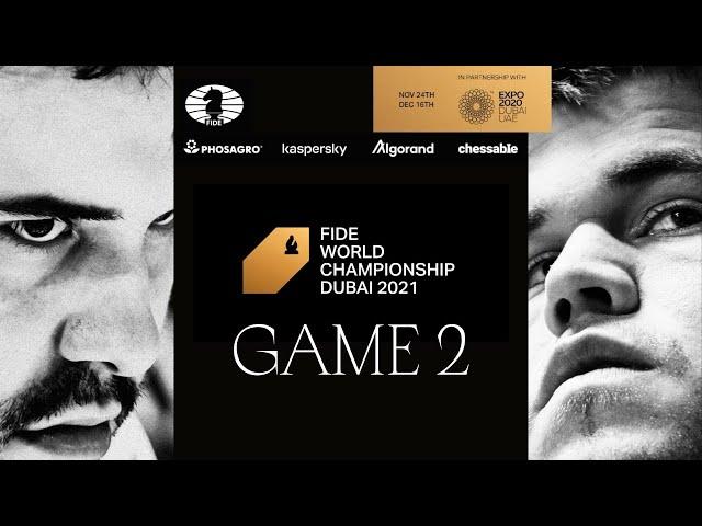 FIDE World Championship Match | GAME 2 | Carlsen-Nepomniachtchi