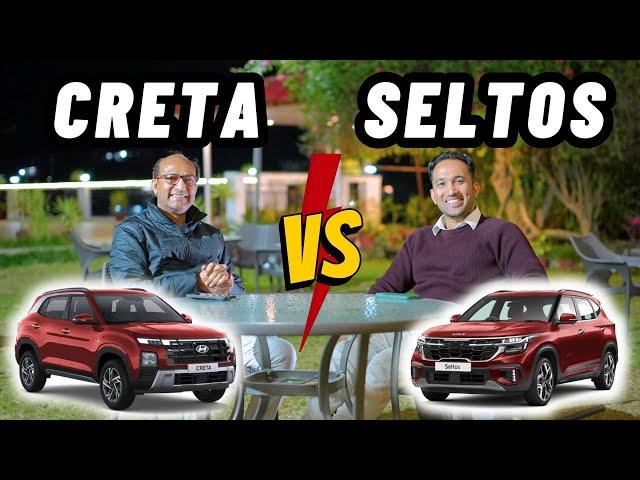 Hyundai Creta VS Kia Seltos ft. @AskCarGuru  | Value for Money - Best SUV 2024 ?