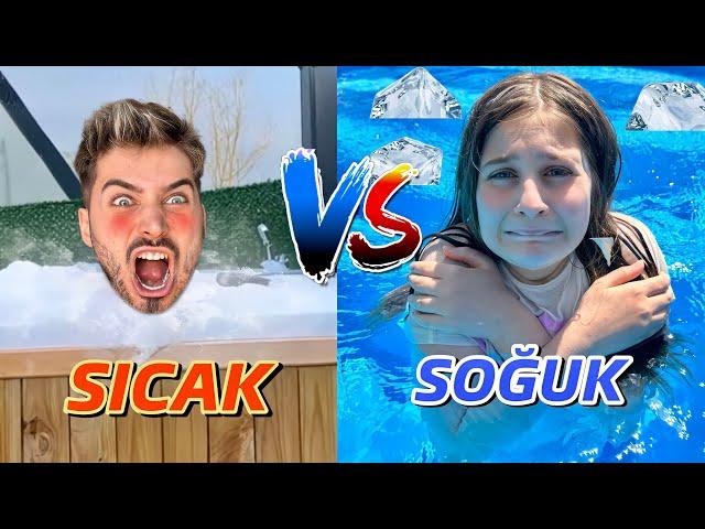 SICAK VS SOĞUK HAVUZDAN SON ÇIKAN KAZANIR ?! ️