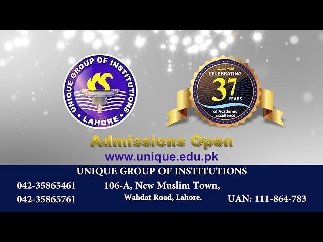 Admissions Open at Unique School for Play Group to Matric