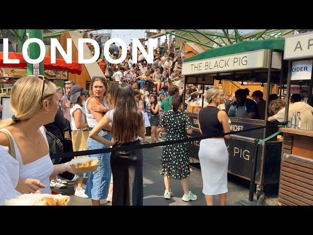 London Summer Walk  Borough Market  to Westminster Bridge along Southbank 4K HDR Walking Tour