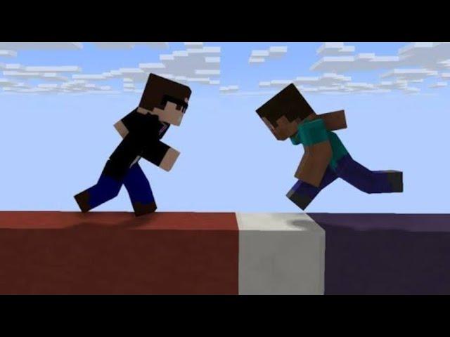 Minecraft PvP at the bridge