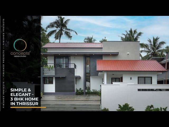 Simple and Elegant - 3 BHK home in Thrissur | Concepts Design Studio