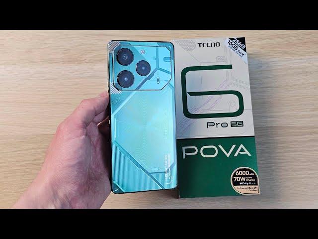 TECNO POVA 6 PRO 5G -  ИНТЕРЕСНЫЙ ДИЗАЙН, БАТАРЕЯ 6000MAH И МОЩНЫЙ ПРОЦЕССОР!