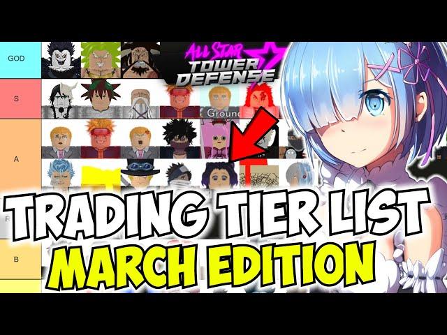 *NEW* ASTD Trading Tier List (March 2022 - Who is the Best Trading Unit?) | All Star Tower Defense