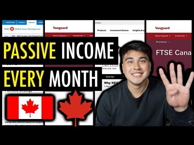 4 ETFS (INDEX FUNDS) For MONTHLY PASSIVE INCOME in CANADA (2021) - Full Breakdown