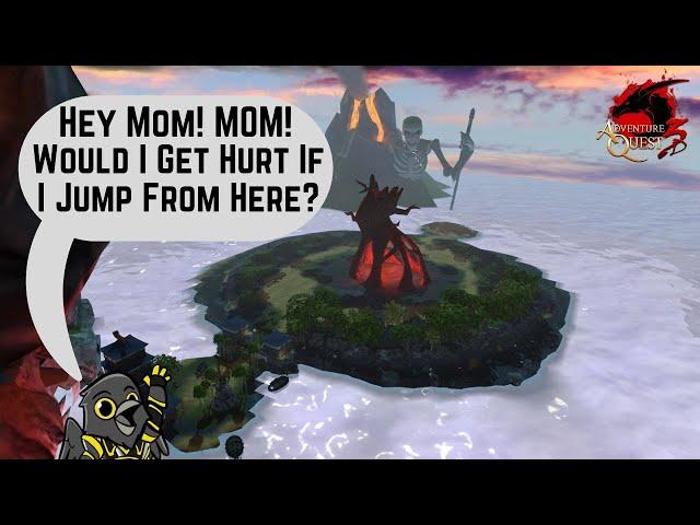 This Map Is AMAZING! Exploring The Volcano Almost Killed Us! AdventureQuest 3D