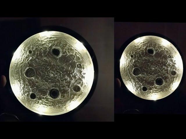 Trying Viral Moon Lamp/Wallputty moon /texture moon lamp/low cost moonlight making @home