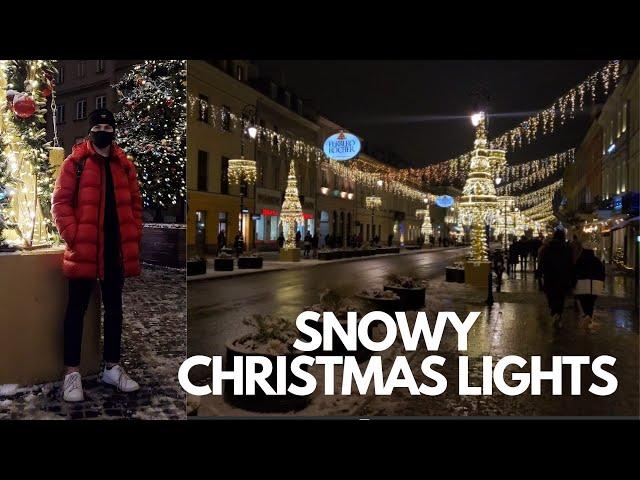 Christmas Lights in Warsaw, Poland | Holiday Vlog | Pierson Zane