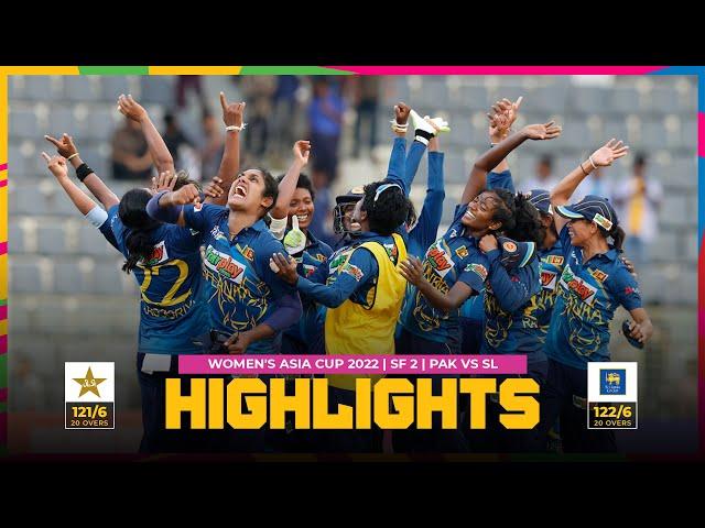 ACC | Women's Asia Cup 2022 | Semi-Final 2 | Pakistan vs Sri Lanka