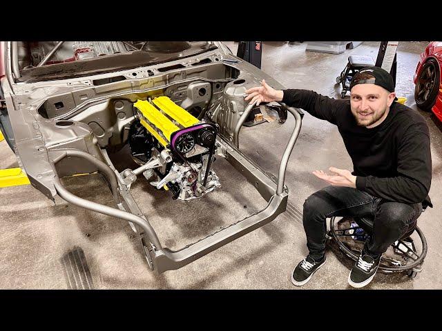 Fitting our INSANE Stroker 2JZ in the PRO CAR!