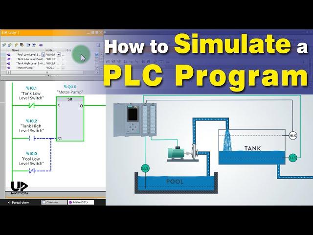 Siemens PLC Training: How to Simulate a PLC Program (Siemens PLCSIM Tutorial - V15)