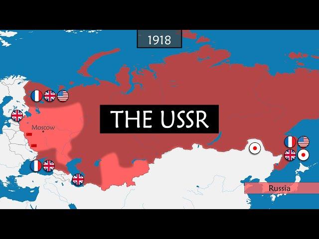 The USSR -  Summary on a map