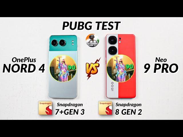 OnePlus Nord 4 vs iQOO Neo 9 Pro Pubg Test With FPS Meter : Watch Before You Buy!