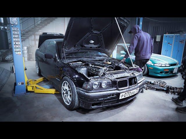 Готовим BMW e36  ДЛЯ БЮДЖЕТНОГО ДРИФТА -  Установка подвески и выворота. Нигатив / ГАНС ч2