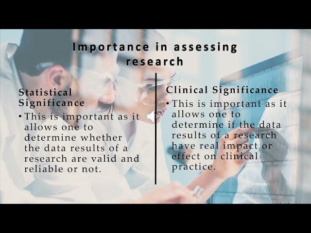 Statistical Significance VS Clinical Significance