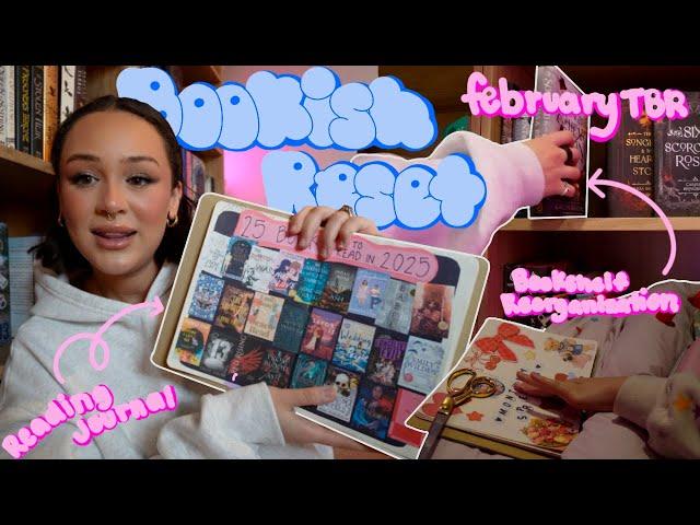 monthly *bookish reset ⭐️ february tbr, update my reading journal, bookshelf clean + reset!